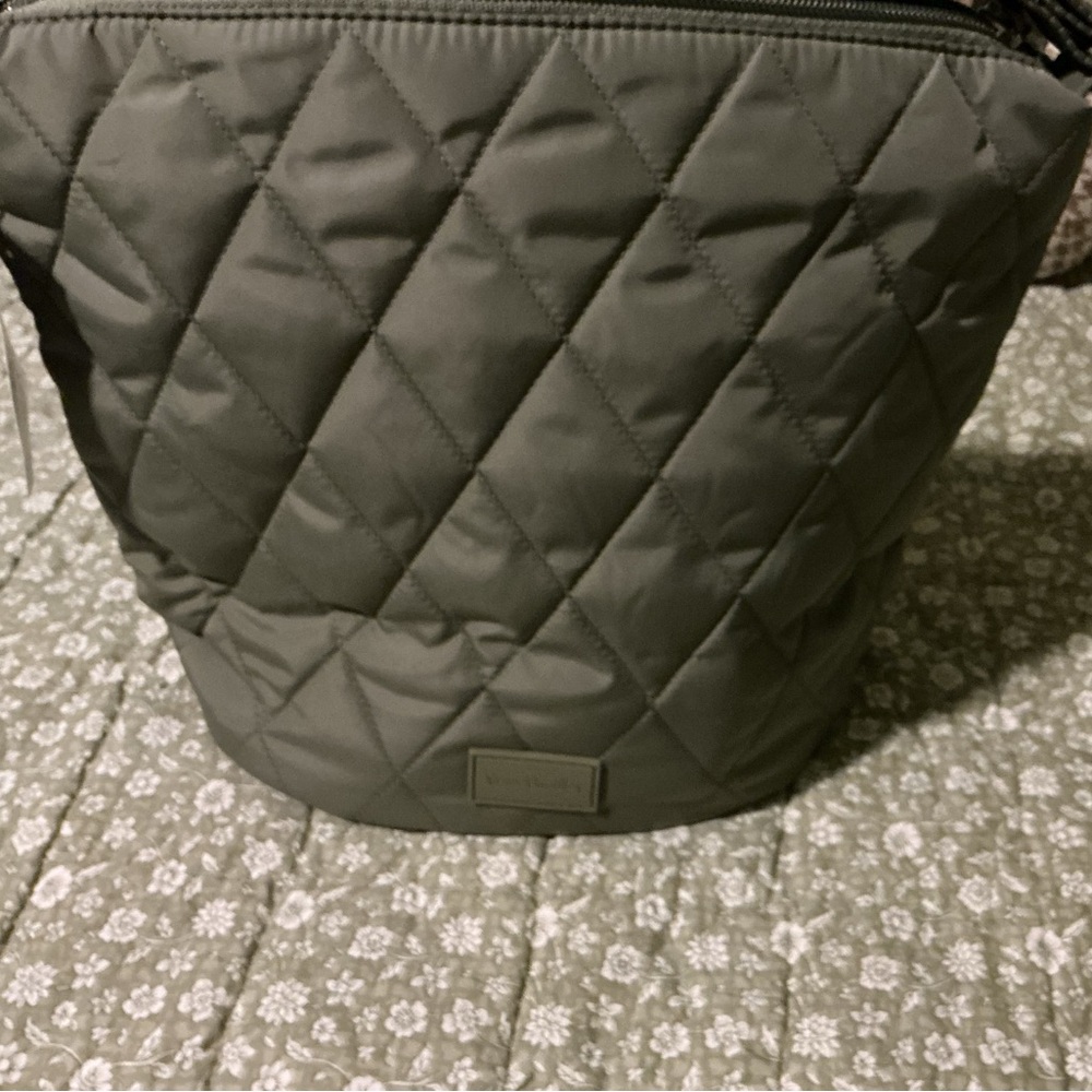 Vera Bradley Quilted Dark Green Shoulder Bag